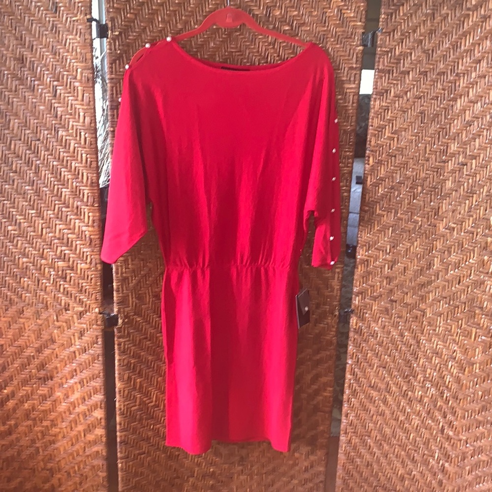 Hot pink quarter sleeve dress